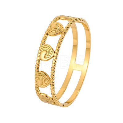 304 Stainless Steel Heart Wave Cutout Hinged Cuff Bangles for Women WG6F9C2-01-1