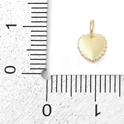 Brass Micro Pave Clear Cubic Zirconia Charms KK-G522-52G-1