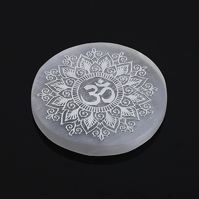 Natural Selenite Coaster PW-WG2B0B2-05-1