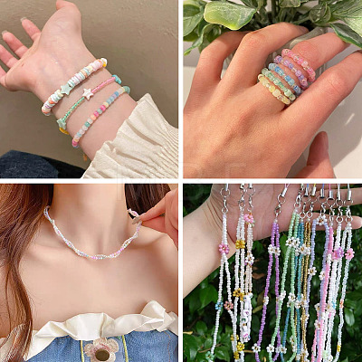 932Pcs 4 Colors Drawbench Style Glass Seed Beads SEED-TADJ0001-06-1