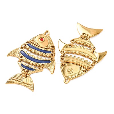 304 Stainless Steel Enamel Big Pendants STAS-Z193-09G-01-1