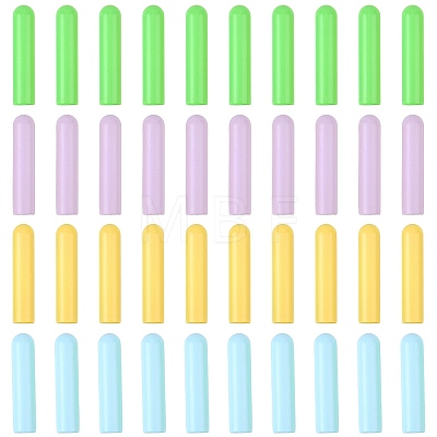 40Pcs 4 Colors Alloy Cord End FIND-GF0008-47B-1