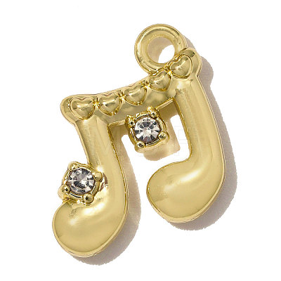 Zinc Alloy with Crystal Rhinestone Charms RB-OY001-74G-1