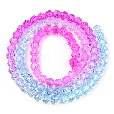 Transparent Glass Beads Strands GLAA-E036-07P-1