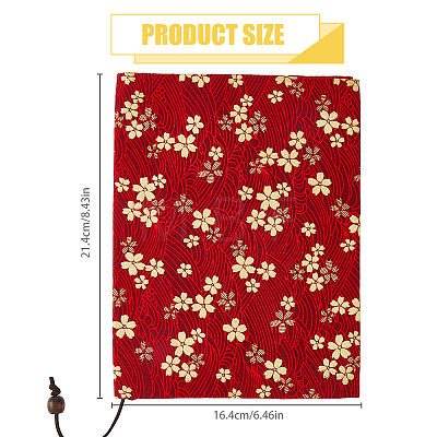 Sakura Pattern Cloth Book Covers AJEW-WH0413-51B-1