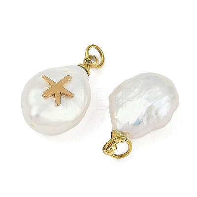 Natural Keshi Pearl Pendants STAS-Z136-01G-02-1