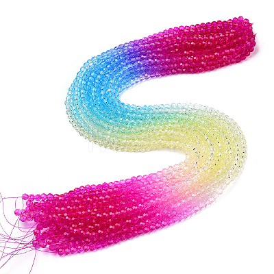 Transparent Glass Beads Strands LS-GLAA-E036-07O-1