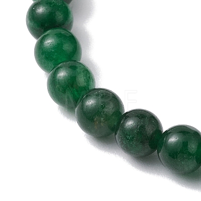 Natural Emerald Beaded Bracelets BJEW-JB10214-02-1