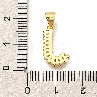 Rack Plating Brass Micro Pave Cubic Zirconia Pendants KK-L226-100G-J-1