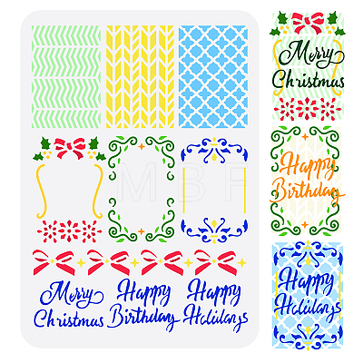 Plastic Drawing Painting Stencils Templates DIY-WH0396-181-1