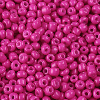 Baking Paint Glass Seed Beads SEED-US0003-4mm-K24-1