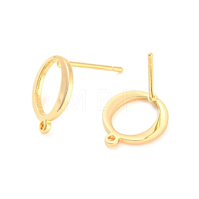 Rack Plating Brass Stud Earring Findings KK-M261-45G-1
