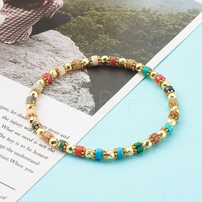 Natural Mixed Gemstone Stretch Beaded Bracelets BJEW-JB06244-1