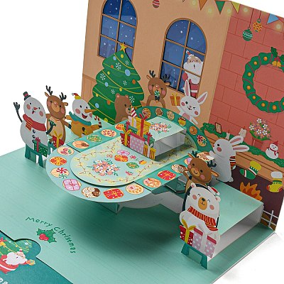 3D Pop Up Paper Greeting Card AJEW-P124-G02-1