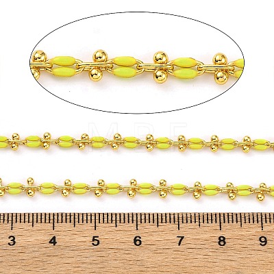 Brass Enamel Link Chains CHC-L050-07G-09-1