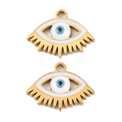 304 Stainless Steel Enamel Pendants STAS-Z190-09G-03-1