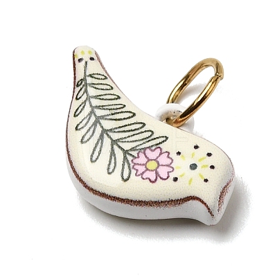 Printing 304 Stainless Steel Pendants STAS-K304-09E-G-1