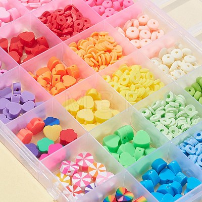 Handmade Polymer Clay Beads Strands CLAY-FS0001-09-1
