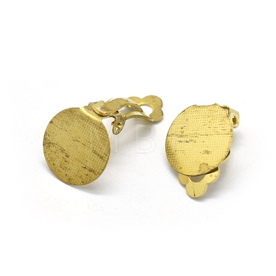 Brass Clip-on Earrings Findings KK-L184-21C-1