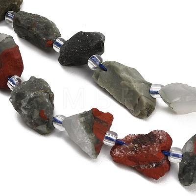 Natural African Bloodstone Beads Strands GG-CBA0B77-A09-03-1