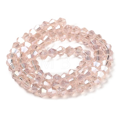 Transparent Electroplate Glass Beads Strands GLAA-F029-4mm-A26-1