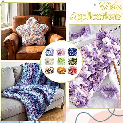 4 Bundles Polyester Yarn FB-FSB9EF-01H-1