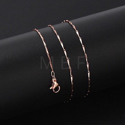 Brass Link Chain Necklaces for Women NJEW-D302-35RG-1