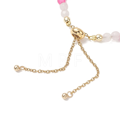 Natural & Synthetic Gemstone & Nuggets Baroque Pearl Keshi Pearl Beads Slider Bracelets BJEW-JB13260-1