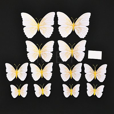 PVC Plastic Artificial 3D Butterfly Decorations DIY-I072-02F-1