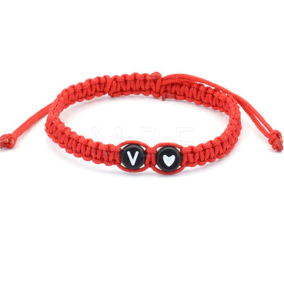 Resin Beads Braided Bead Bracelets FS-WG108B7-22-1