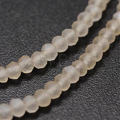 Half Rainbow Plated Faceted Rondelle Glass Bead Strands EGLA-L007-A16-2mm-1