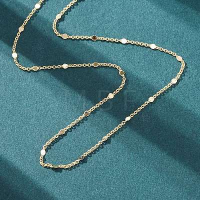 1MM Brass Cable Chain Necklace for Women Men KK-P302-02G-1