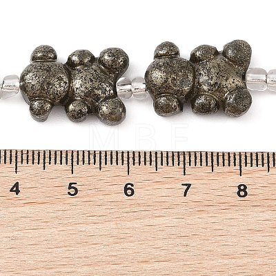 Electroplated Natural Pyrite Beads Strands G-Q187-02B-1