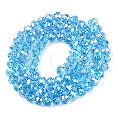 Electroplate Glass Beads Strands EGLA-A044-T6mm-B08-1