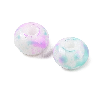 Opaque Spray Painted Glass Beads X1-GLAA-G118-01G-1