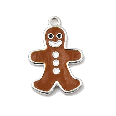 Christmas Brass Enamel Pendants KK-L258-05P-B01-1