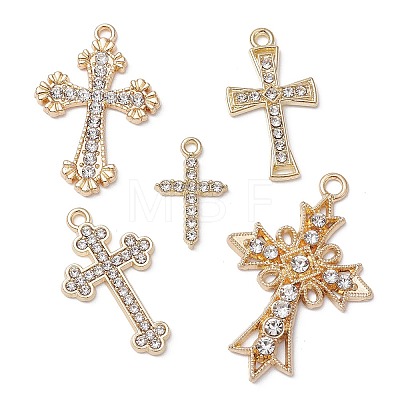 20Pcs 5 Styles Golden Alloy Pendants ENAM-CJ0005-42-1