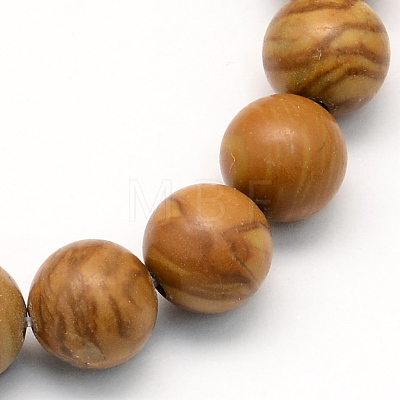 Natural Tigerskin Jasper Round Beads Strands X-G-S166-6mm-1