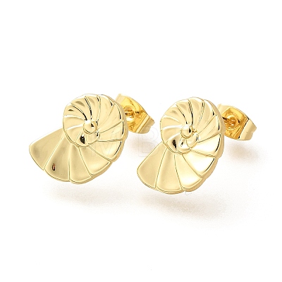 Brass Stud Earrings EJEW-B118-05G-1