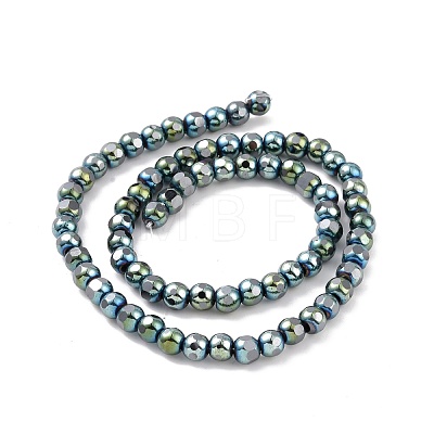 Electroplated Non-magnetic Synthetic Hematite Beads Strands G-G862-02-1