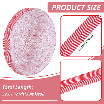 30M Polyester Herringbone Ribbon OCOR-BC0007-80C-1