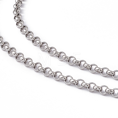 201 Stainless Steel Rolo Chain Necklace for Men Women NJEW-P268-A39-1X5-1