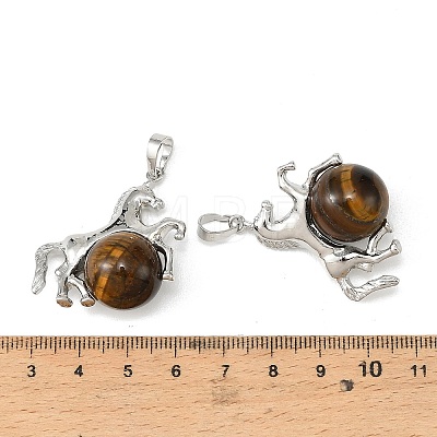 Natural Tiger Eye Pendants G-D102-01P-04-1
