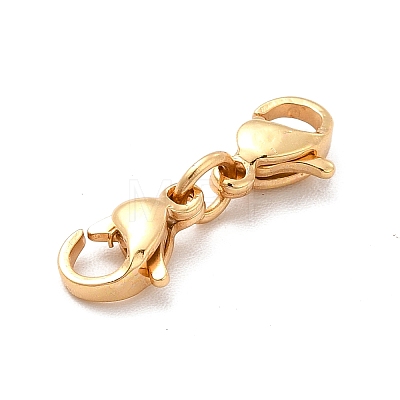 304 Stainless Steel Double Lobster Claw Clasps LS-STAS-E178-01A-G-1