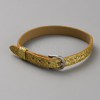 Blank PU Leather Cord Bracelet with Alloy Clasps X1-AJEW-TAC0041-01B-05-1
