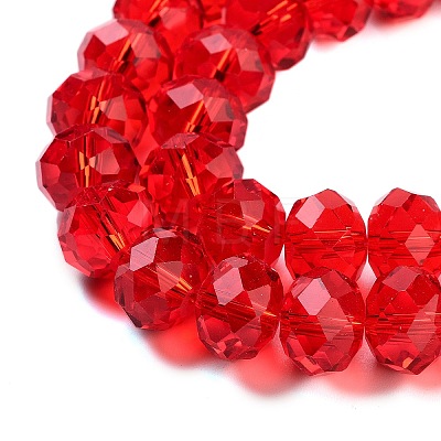 Handmade Imitate Austrian Crystal Faceted Rondelle Glass Beads X-G02YI0G4-1