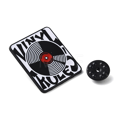 Record with Word Enamel Pins JEWB-Z017-04A-1