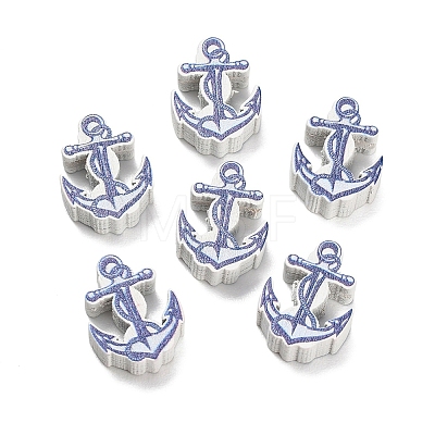 Ocean Printed Wood Beads WOOD-D289-03A-1