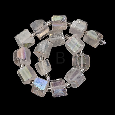 Electroplated Natural Quartz Beads Strands G-G767-02-16-1