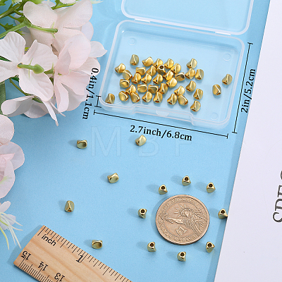 Matte Style Brass Beads KK-CN0002-69-1